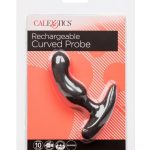 Anal Toys Rechargeable Curved Probe Silicone Anal Stimulator - Black