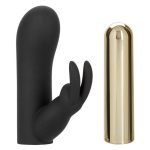 Raven Bunny Rechargeable Silicone Rabbit Vibrator - Black