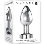 Gender X Rockin Rechargeable Metal XL Plug - Silver