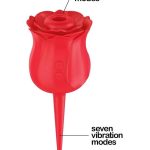 Wild Rose Le Point Rechargeable Silicone Suction Vibrator - Red