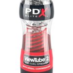 PDX Elite ViewTube 2 Rechargeable Stroker - Clear/Red