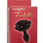 Forbidden Rose Silicone Anal Plug - Small - Black