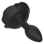 Forbidden Rose Silicone Anal Plug - Small - Black