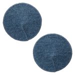 Ride `em Premium Denim Collection Round Pasties - Blue