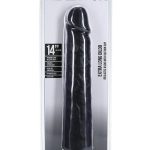 RealRock Ultra Realistic Skin Extra Large Straight Dildo with Suction Cup 14in - Chocolate