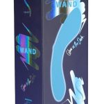Swan Mini Swan Wand Rechargeable Silicone Glow in the Dark Massager - Blue