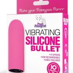 Pink Pussycat Vibrating Silicone Bullet - Pink