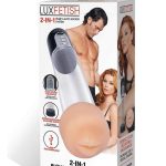 Lux Fetish 2 in 1 Blowjob Auto Sucker and Penis Englarger Pump - Black