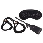 Sex and Mischief Knotty Brat Kit - Black/Rose Gold