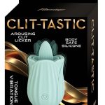 Clit-Tastic Arousing Clit Licker Rechargeable Silicone Clitoral Vibrator - Aqua