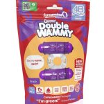 4B Double Wammy Silicone Rechargeable Dual Vibrating Couples Cock Ring - Grape