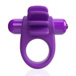 4B Skooch Vibrating Cock Ring with Clitoral Stimulator - Grape