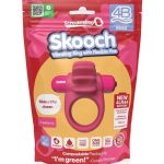 4B Skooch Vibrating Cock Ring with Clitoral Stimulator - Strawberry