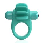 4B Skooch Vibrating Cock Ring with Clitoral Stimulator - Kiwi