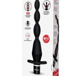 Envy Toys Vibrating Flair Beads Rechargeable Silicone Tapered Anal Beads - Black
