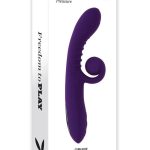 Playboy Curlicue Rechargeable Silicone Rabbit Vibrator - Purple