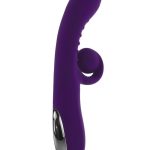 Playboy Curlicue Rechargeable Silicone Rabbit Vibrator - Purple