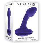 Gender X Anybody`s Plug Rechargeable Silicone Vibrating Butt Plug - Blue