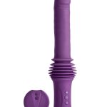 Inya Super Stroker Rechargeable Silicone Thrusing Vibrator - Purple
