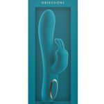 Obsessions Hera Rechargeable Silicone Rabbit Vibrator - Teal