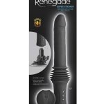 Renegade Super Stroker Rechargeable Silicone Thrusting Vibrator with Suction Cup - Black