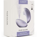 Svakom Pulse Galaxie App Compatible Rechargeable Silicone Clitoral Stimulator with Remote - Metallic Lilac