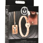 Master Series Cuffed Locking Bracelet and Key Necklace - Rose Gold