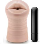 EnLust Nicole Dual End Vibrating Stroker - Mouth - Vanilla