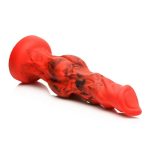 Creature Cocks Fire Hound Silicone Dildo - Large - Red/Black