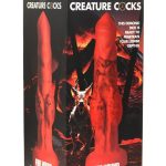 Creature Cocks Fire Hound Silicone Dildo - Medium - Red/Black