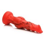 Creature Cocks Fire Hound Silicone Dildo - Medium - Red/Black