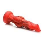 Creature Cocks Fire Hound Silicone Dildo - Small - Red/Black