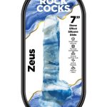 Rock Cocks Zeus Silicone Dildo 7in - Blue/White
