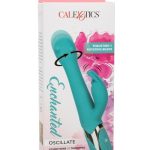 Enchanted Oscillate Rechargeable Silicone Rabbit Vibrator - Blue