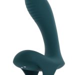 Playboy Wrapped Around Your Finger Silicone Rechargeable Finger Vibrator - Green