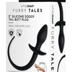 Whipsmart Play Tails Silicone Doggy Tail 3in - Black