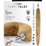 Whipsmart Metal Plug with 14in Fox Tail 2.5in - Brown