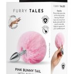 Whipsmart Fluffy Bunny Metal Plug with Tail 2.5in - Pink