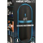 LoveBotz The Milker Mega-Pod Sucking Rechargeable Masturbator - Black/Clear