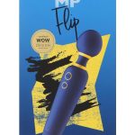 Romp Flip Rechargeable Silicone Wand Massager - Blue