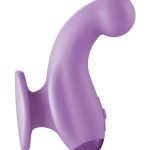 JimmyJane Curved Gripp Rechargeable Silicone Dual Stimulating Vibrator - Purple