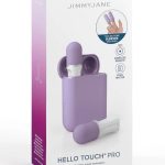 JimmyJane Hello Touch Pro Rechargeable Finger Massagers with Remote - Lavender/White