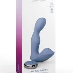 JimmyJane Pulsus P-Spot Rechargeable Silicone Dual Stimulator with Remote - Blue