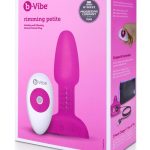 B-Vibe Rimming Petite Rechargeable Silicone Anal Plug with Remote - Fuchsia