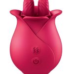 Clit-Tastic Tulip Rechargeable Silicone Finger Massager - Red