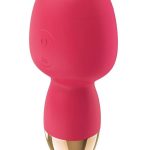 Clit-Tastic Intense Dual Massager Rechargeable Silicone Vibrator with Clitoral Stimulator - Coral