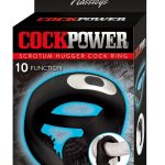 CockPower Scrotum Hugger Rechargeable Silicone Cock Ring- Black