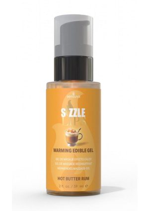 Sizzle Lips Warming Edible Gel Butter Rum 2oz