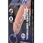 Blue Line Beaded Urethral Sound 4.5in - Stainless Steel