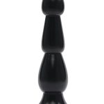 Lux Fetish Ribbed Butt Plug 9in - Black